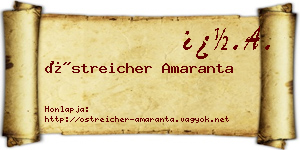 Östreicher Amaranta névjegykártya